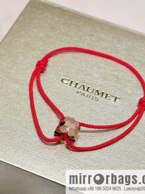 IMG_7512-800x8001waia00f5gd110937_20250702082537.jpg ❗️New ❗️ ☀️ Original ☀️ CHAUMET BEE MY LOVE Love Nest Series Honeycomb Red Rope Bracelet Hand Rope ☀️