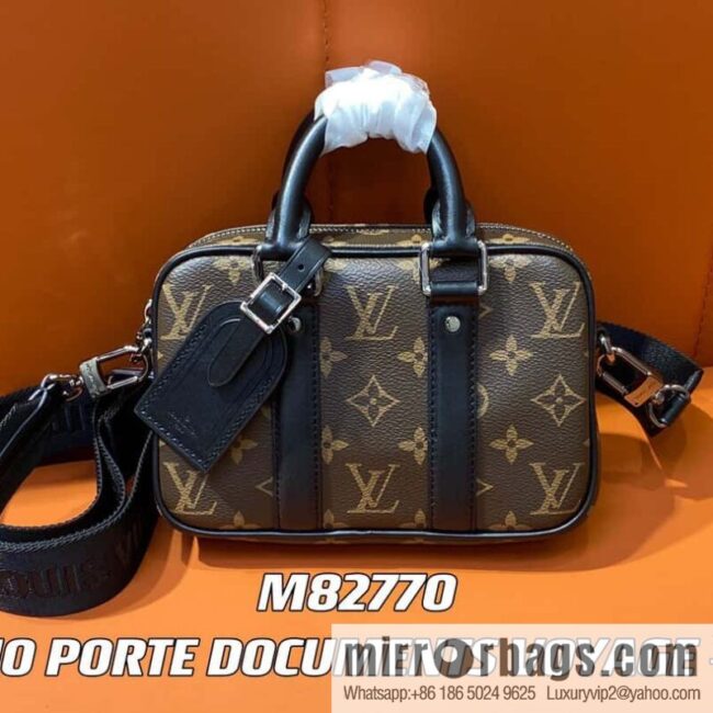 [Boutique‑grade] M82770 monogram mini men\'s bag briefcase series NANO PORTE DOCUMENTS VOYAGE handbag