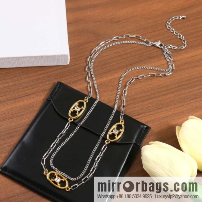 ☀️Celine Double Arc de Triomphe Necklace