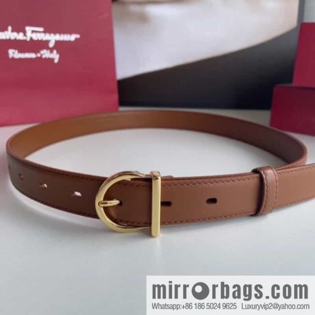 Ferragamo, Women\'s 2.5cm Needle Calfskin Belt