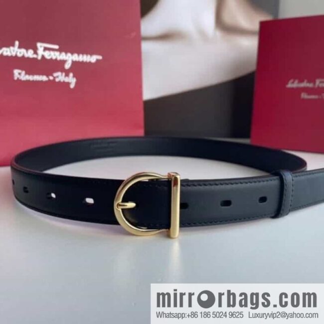 Ferragamo, Women\'s 2.5cm Needle Calfskin Belt