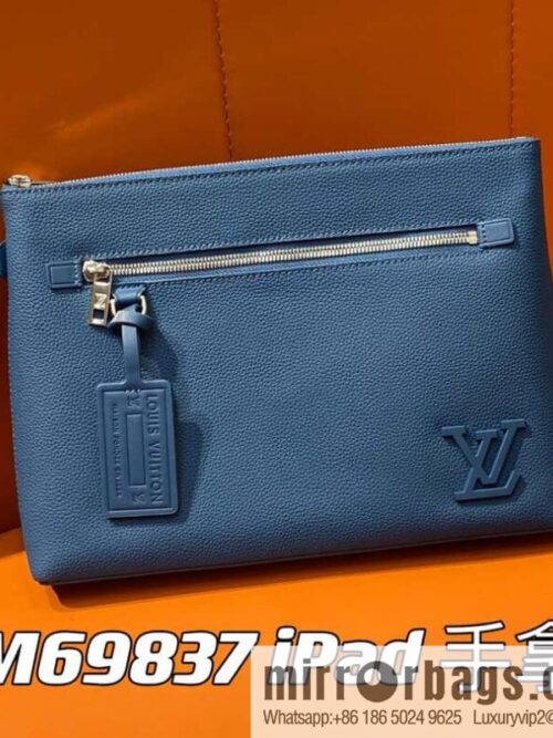 [Premium‑quality] M69837 dark blue, full leather clutch bag series iPad clutch bag M81375 military green M69837 black M69837 gray M82270 blue