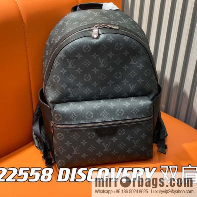 [Boutique‑grade] M22558 black flower backpack series M22558 M46553 monogram black leather DISCOVERY backpack
