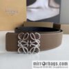 LOEVE Luo Yiwei stainless steel logo pattern metal buckle with the first layer of cowhide double-sided belt 40mm