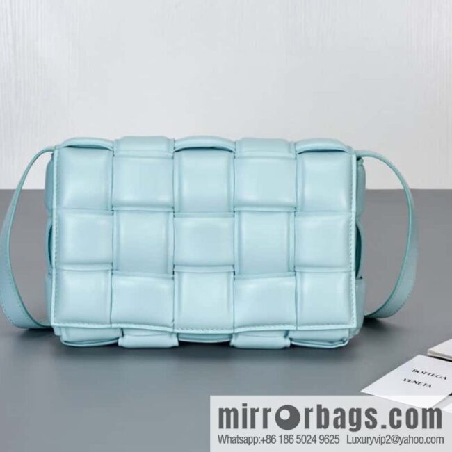 Bottega Veneta Padded Cassette Bag Model; 591970 BV Cassette Pillow Bag, Teal Blue