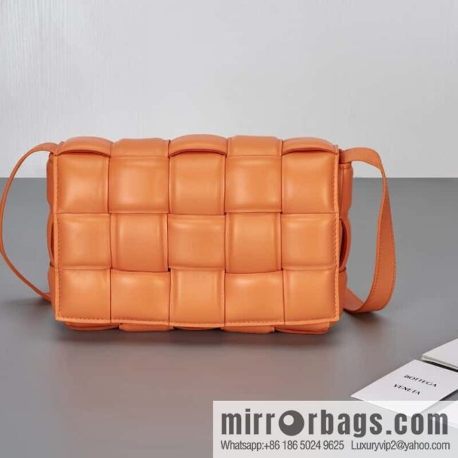 Bottega Veneta Padded Cassette Bag Model; 591970 BV Cassette Pillow Bag, Orange Orange