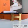 Hermes Hermes H Replica Luxury Handbag Original Leather Lychee Men\'s 38mm Belt