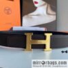 Hermes Hermes H Replica Luxury Handbag Original Leather Lychee Men\'s 38mm Belt