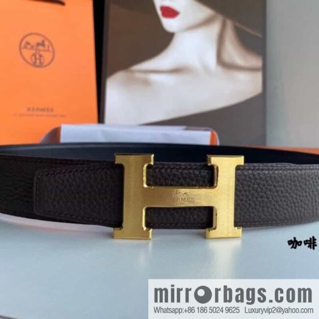 Hermes Hermes H Replica Luxury Handbag Original Leather Lychee Men\'s 38mm Belt