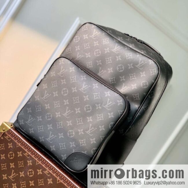 M45335 Black Flower Dean backpack Monogram Macassar backpack
