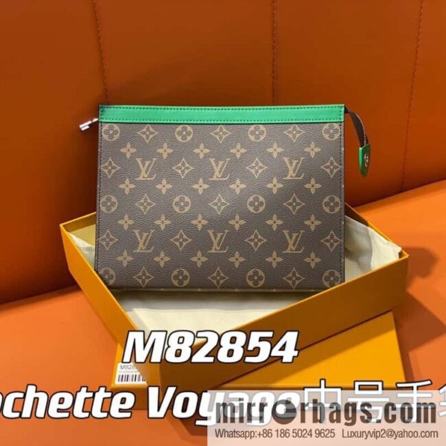 [Premium‑quality] M61692 monogram green M82854 clutch bag series Pochette Voyage medium handbag