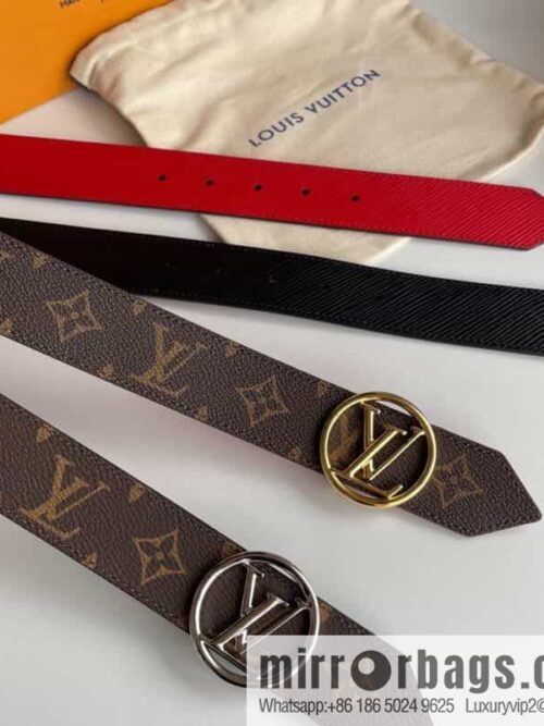IMG_8111-2-800x800fggmnpnqhxq102068_20250702050111.jpg LV/Louis Vuitton, Gold Classic Round LV Buckle, Ladies LV Circle 35mm Double Sided Belt