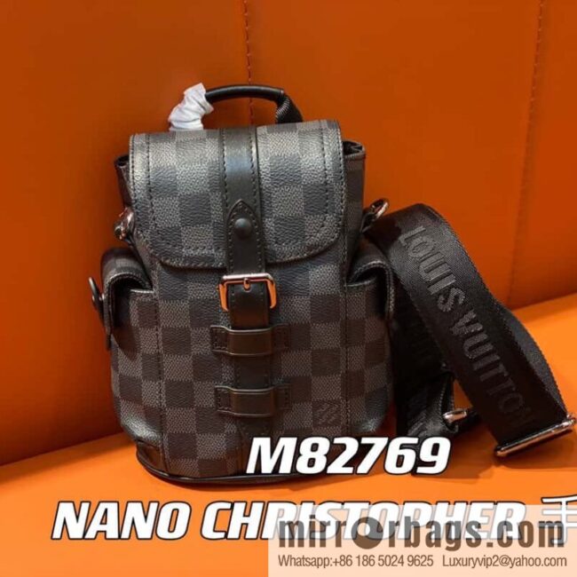 [Boutique‑grade] M82769 Haige, men\'s bag mini backpack series, autumn and winter new NANO CHRISTOPHER handbag Christopher backpack M82769