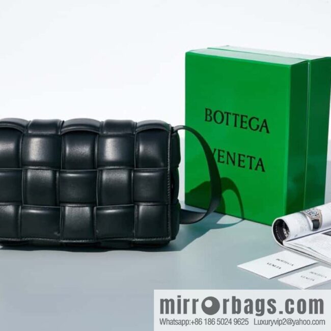 Bottega Veneta Padded Cassette Bag Model; 591970 BV Cassette Pillow Bag black gold buckle