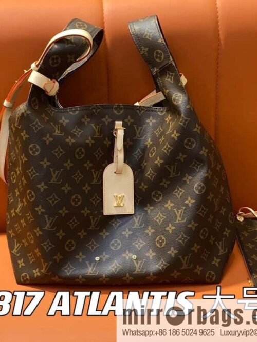 [Premium‑quality] M46817 monogram shopping bag series, new ATLANTIS large handbag in autumn and winter