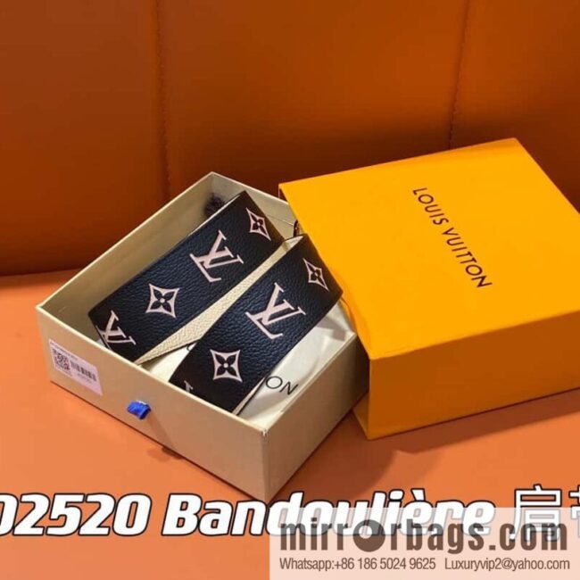 [Premium‑quality] J02520 black silk screen, full leather shoulder strap series Bandoulière shoulder strap