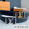 LV/Louis Vuitton, steel resin inlaid with zirconium rare deerskin men\'s belt 4.0cm