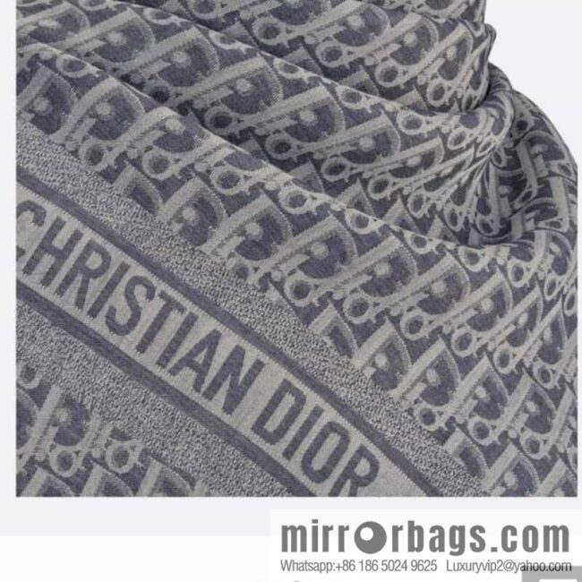 Dior Alphabet Print Denim Blue Shawl 15DOB140I162_C525