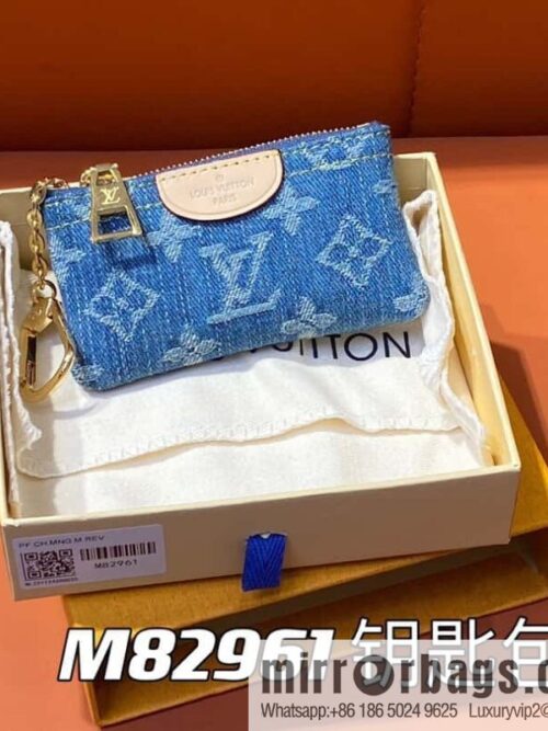 [Boutique‑grade] M82961 blue denim, key bag wallet series, this zipper zero wallet