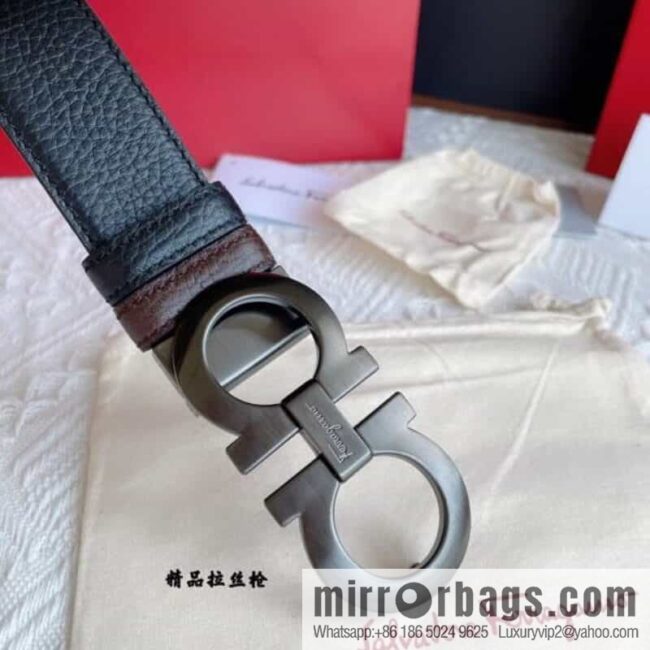 Ferragam Ferragamo, exquisite inverted 8-character hanging buckle hair, hair belt 3.5cm