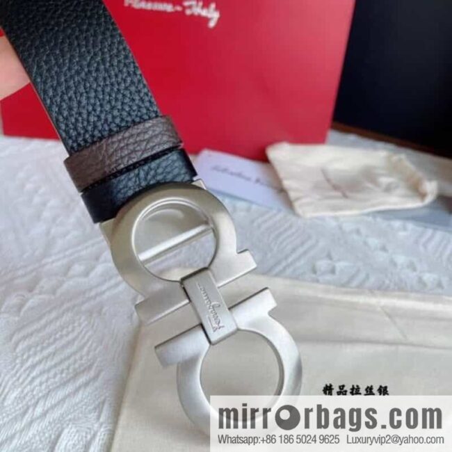 Ferragam Ferragamo, exquisite inverted 8-character hanging buckle hair, hair belt 3.5cm