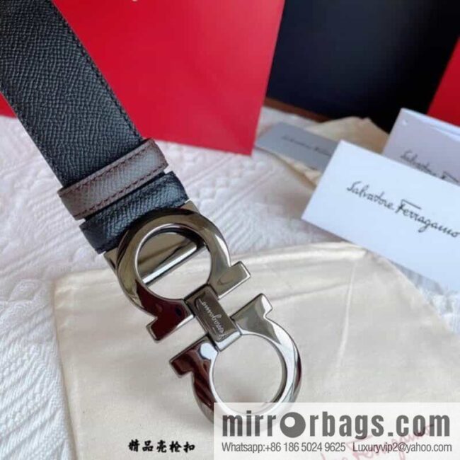 Ferragam Ferragamo, exquisite inverted 8-character hanging buckle hair, hair belt 3.5cm