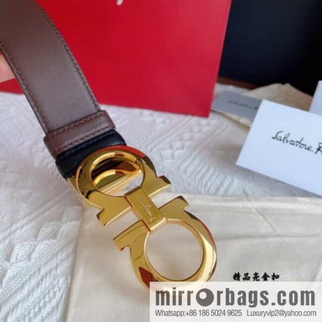 Ferragam Ferragamo, exquisite inverted 8-character hanging buckle hair, hair belt 3.5cm