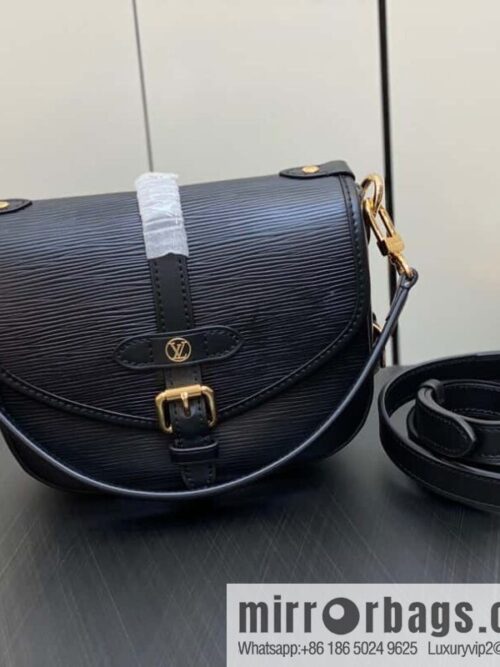 [Premium‑quality] M23469 black epi series SAUMUR BB handbag