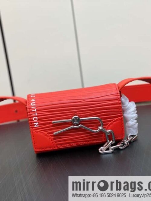 [Boutique‑grade] M23837 red full leather epi mini men\'s bag, tip bag micro steamer handbag