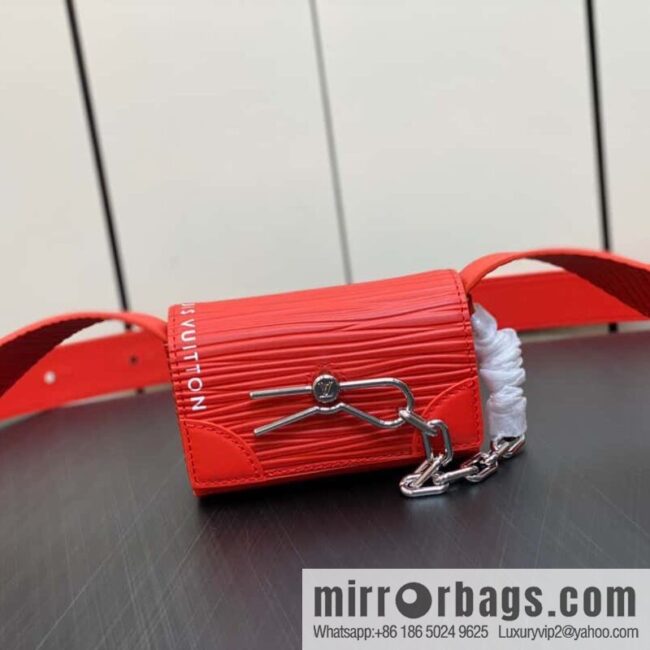[Boutique‑grade] M23837 red full leather epi mini men\'s bag, tip bag micro steamer handbag