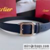 Cartier stainless steel inlaid diamond pin buckle with first layer cowhide 3.5cm belt