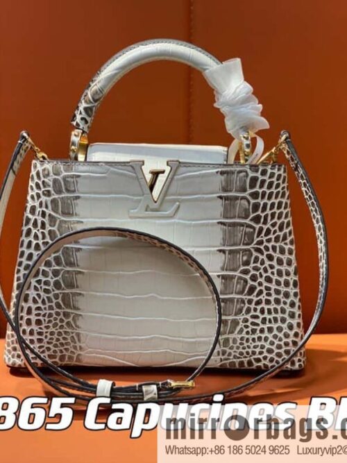 [Boutique‑grade] M48865 Himalayan, crocodile pattern full leather cap that English series Capucines BB handbag