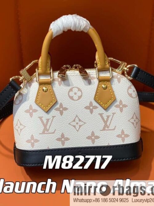 [Premium‑quality] M82717 white flower mini shell bag series New launch Nano Alma handbag