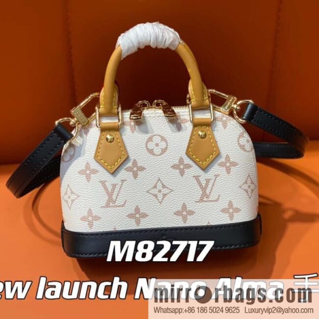 [Premium‑quality] M82717 white flower mini shell bag series New launch Nano Alma handbag