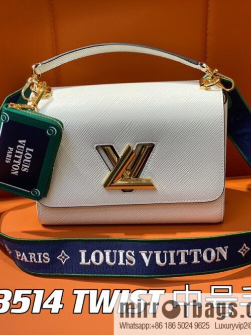 [Boutique‑grade] M23514 white epi Twist series TWIST medium handbag