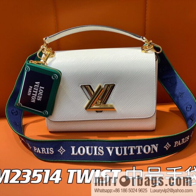 [Boutique‑grade] M23514 white epi Twist series TWIST medium handbag