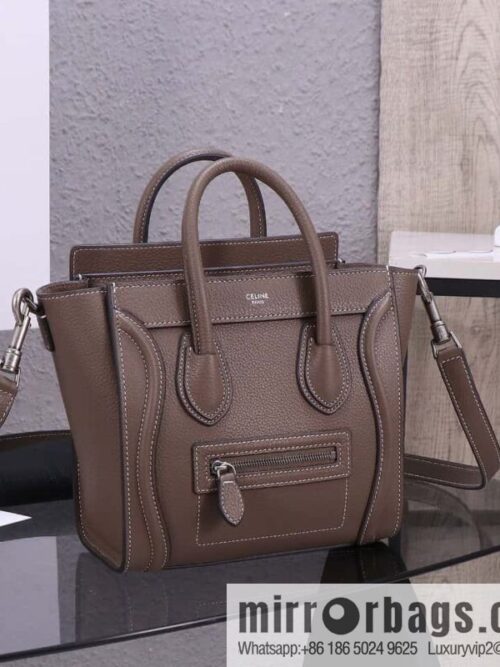 [Premium quality, all-steel hardware] Celine nano Luggage smiley face bag, model 168243