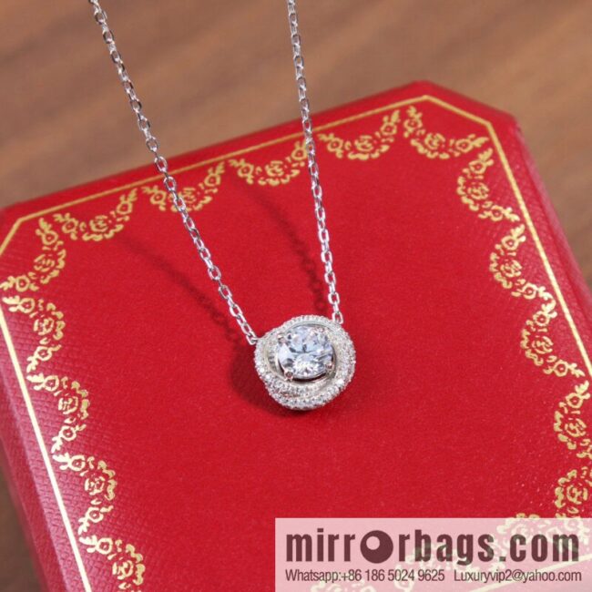 ☀️Delivery of a full set of Cartier genuine packaging ☀️ Cartier single diamond twist necklace  ☀️