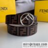 FENDI Fendi with F is Fendi logo shape buckle print belt 4.0 cm