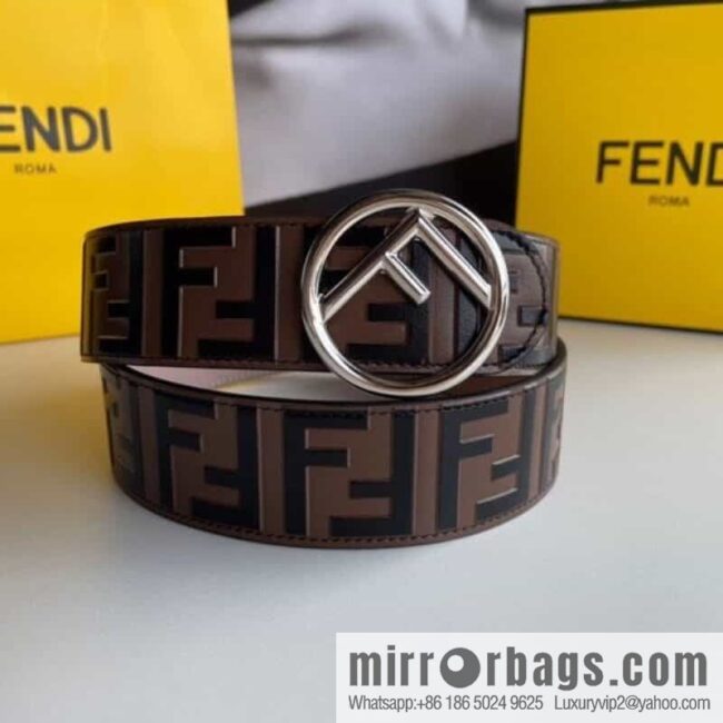 FENDI Fendi with F is Fendi logo shape buckle print belt 4.0 cm