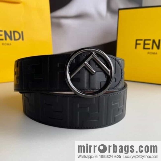 FENDI Fendi with F is Fendi logo shape buckle print belt 4.0 cm