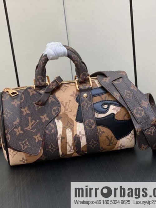 [Boutique‑grade] M46678 monogram men\'s bag pillow bag series Keepall Bandoulière 25 handbag