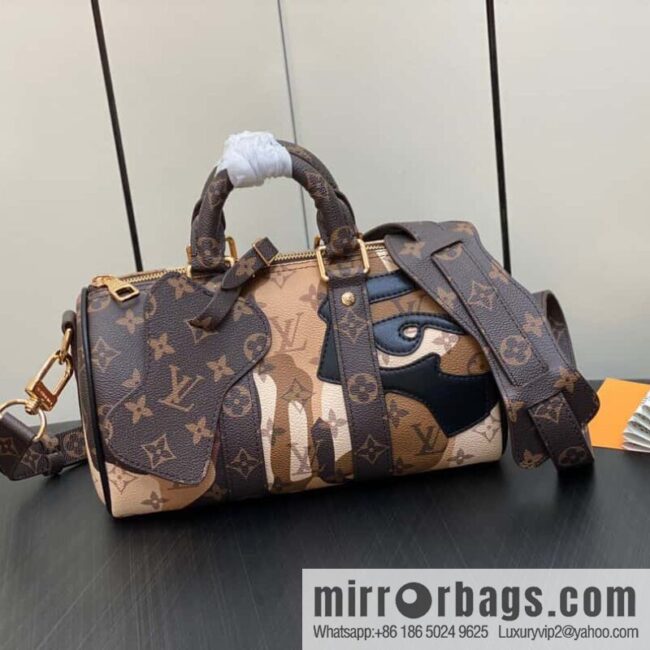[Boutique‑grade] M46678 monogram men\'s bag pillow bag series Keepall Bandoulière 25 handbag