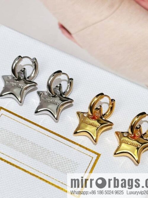 ❗️New ❗️ MIU MIU Miu Miu pentagram ⭐ star stud earrings