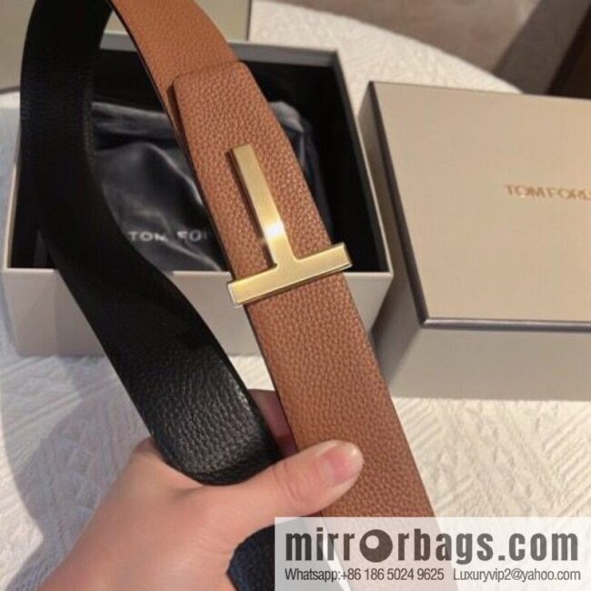TOMFORD Tom Ford, Men\'s T-Buckle Double-Sided Belt 4.0cm