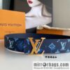 LV/Louis Vuitton Monogran pattern on canvas SHAPE 40mm double-sided belt