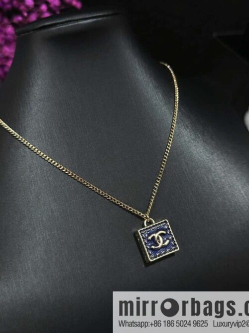 IMG_8872-800x800puhim3lawzu101050_20250702043228.jpg ❗️New ❗️ Chanel necklace ☀️ new ☑️ Chanel denim square double c necklace ☀️