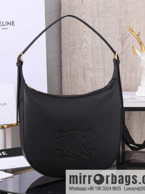 [Premium quality, all-steel hardware] CELINE HELOISE handbag, new, calfskin HÉLOSE armpit bag, ID: 114713