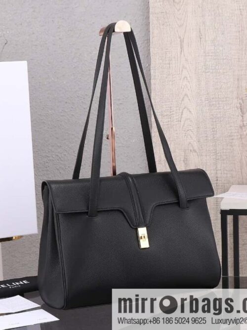 [Premium quality, all-steel hardware] CELINE Soft 16 large, plain beef leather (fabric) soft handbag, number: 194043CR4.04LU