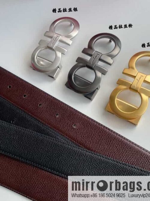 IMG_89750-800x800awbguuiet1r92352_20250702005908.jpg Ferragamo Ferragamo, double-sided with delicate first-layer cowhide cross-textured belt 3.5cm